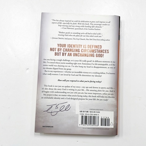 Shaken by Tim Tebow hardback book - Picture 3 of 3
